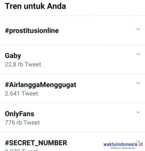 #Prostitusionline jadi Tren di Twitter Pasca Artis VS Diamakan di Hotel di Bandarlampung