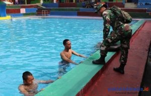 Kodim 0422 Lambar Gembleng Kemampuan Calon Bintara TNI AD di Air