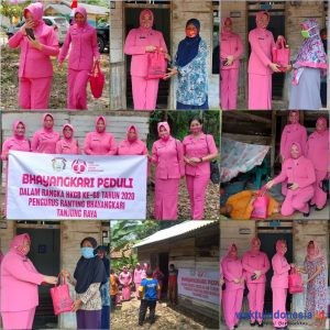 Sambut Peringatan HKGB ke-68, Bhayangkari Mesuji Gelar Baksos