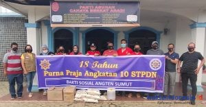 Purna Praja Angkatan X STPDN Gelar Bakti Sosial di 3 Lokasi