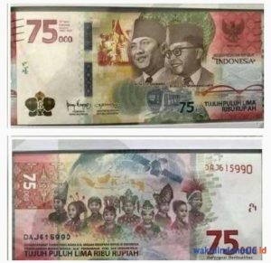 BI Rilis Uang Baru Pecahan Rp75 Ribu, Seperti Apa?