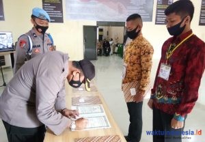 Tak Biasa, Polres Mesuji Gelar Penandatanganan Pakta Integritas Penerimaan Bintara