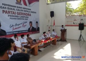 Rekom Partai Gerindra Resmi ke 4 Pasbalonkada di Lampung, 4 Lainnya Alot!