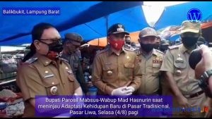 VIDEO: Saat Kada Lambar Tiba-tiba Sidak Protokol Kesehatan di Pasar Tradisional