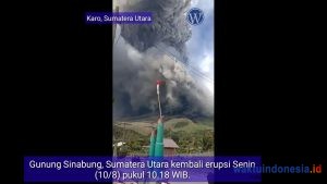 VIDEO: Detik-detik Gunung Sinabung Meletus Siang Ini