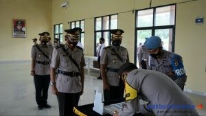 Kapolres Pesawaran Pimpin Sertijab Tiga Perwira