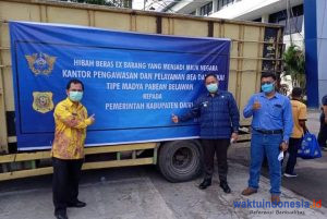Pemkab Dairi Terima Beras Hibah 2.000 Bags dari KPPBC TMP Belawan