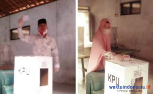 Ketua DPRD Waykanan Nikman Karim Mencoblos di TPS 3 Tiuhbalak