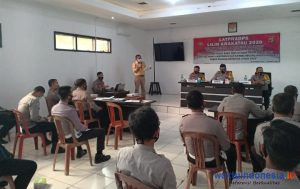 Polres Way Kanan Gelar Latpra Ops Lilin Krakatau 2020