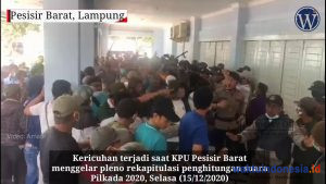 Video: Pleno KPU Pesisir Barat Ricuh