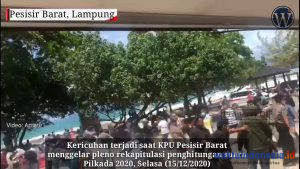Kericuhan Pleno KPU Pesibar Nyaris Pecah Lagi, Kapolres Lambar Siap Tegakkan Hukum