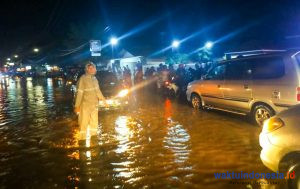 Curah Hujan Tinggi, Jalinbar Gedongtatan-Pringsewu Banjir