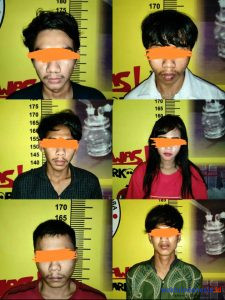 Transaksi Narkoba, 1 Wanita 5 Pria Diringkus Polisi