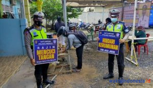 Satlantas Polres Mesuji Ingatkan Masyarakat Tentang Prokes
