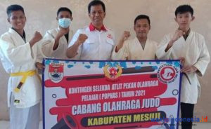 KONI Mesuji Lepas Atlit Judo POPNAS Bandar Lampung