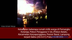 Breaking News! Kebakaran Rumah di Pesisir Barat