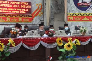 Paripurna Penyampaian BAMPEPERDA Mengenai Pembentukan Perda Lampura 2021