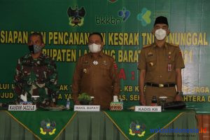 Wabup Hasnurin Hadiri Pencanangan Kesrak TNI Manunggal-KB Kes 2021