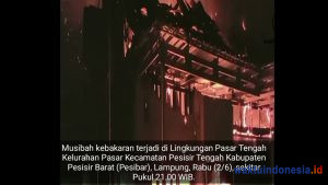 Dampak Kebakaran Ruko di Pesisir Barat: PLN Padam hingga Lalin Macet Ratusan Meter