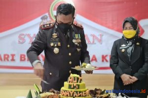 Puncak Hari Bhayangkara Ke-75, Polres Mesuji Gelar Upacara Virtual