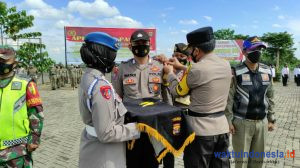 Cegah Penyebaran Corona, Polres Pesawaran Gelar Apel Ops Aman Nusa II Krakatau