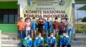 Memeriahkan HUT Ke-48, KNPI Pesawaran Bagikan Ribuan Bibit Buah