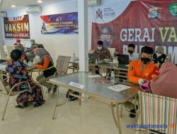 Usai Pembaretan, Polres Pesawaran Gelar Bakti Sosial dan Vaksinasi