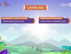 Menteri Sandiaga Uno Umumkan Desa Wisata di Lambar Ini Masuk 100 Besar ADWI, di Lampung hanya 2