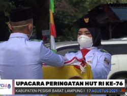 Pemkab Pesisir Barat Gelar Upacara Peringatan HUT RI ke-76
