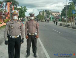 Hari Ke-8 Ops Patuh Seulawah, Satlantas Bagikan Masker Gratis