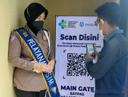 Masuk Mapolres Dan Mapolsek di Pesawaran Harus Pakai Aplikasi PeduliLindungi
