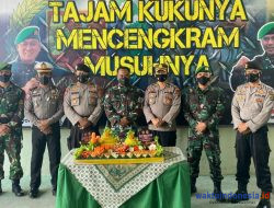 HUT TNI Ke-76, Polres Pesawaran Sambangi Kipan A 143 dan Brigif Marinir Piabung