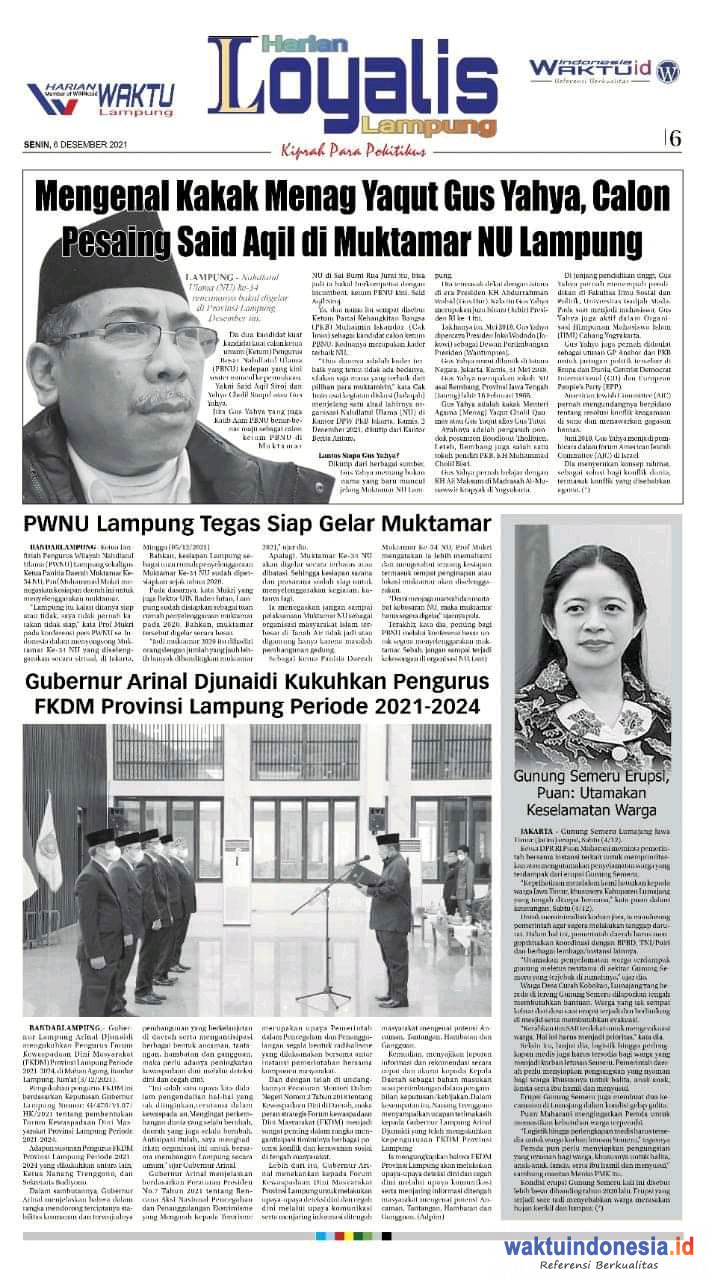 Waktu Lampung Loyalis Lampung