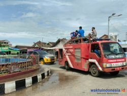 Fasum Jadi Sasaran Penyemprotan Disinfektan Polres dan Satgas Covid-19 Pesawaran