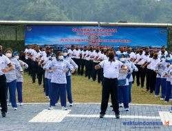 Dankormar Olahraga Bersama Prajurit Brigif 4 Mar/BS Wilayah Lampung