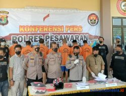 Operasi Pekat Polres Pesawaran Berhasil Ungkap 12 Kasus Dengan 10 Tersangka