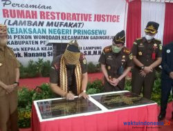 Penuhi Rasa Keadilan Masyarakat, Kajati Resmikan Rumah RJ Di Pringsewu