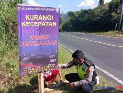 Polantas Ingatkan Pengendara di Spot Rawan Kecelakaan