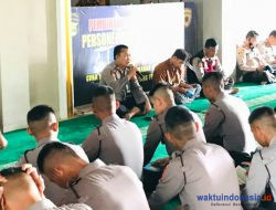 Hindari Sifat Tercela Dalam Tugas, Polres Pesawaran Lakukan Binrohtal Anggota