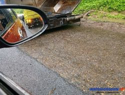 Hujan! Pengaspalan Jalan Liwa-Ranau Disoroti Anggota DPRD saat Melintas