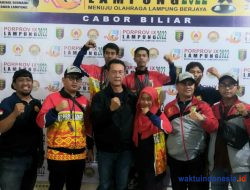 Sabet 4 Emas, Biliar Pesawaran Raih Juara Umum Porprov IX Lampung