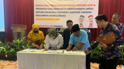 SMSI-Bawaslu Lampung Teken MoU Awasi Pemilu 2024
