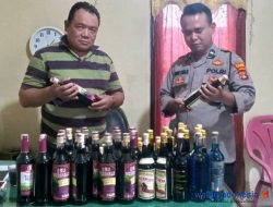 Jelang Puasa, Polsek Gadingrejo Sita Puluhan Botol Miras Tak Berizin