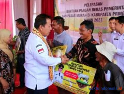 Gubernur Arinal Serahkan Bantuan Pangan Beras Dan Buka Pasar Murah Di Pringsewu