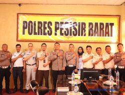 Polres dan Dishub Pesisir Barat Rapat Terkait Pemberlakuan Tilang Manual