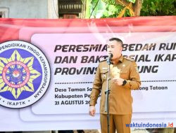Peresmian Bedah Rumah IKAPTK Lampung, Bupati Dendi Sampaikan Terima Kasih