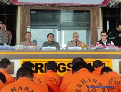 Polres Pringsewu Konferensi Pers Akhir Tahun, Kasus Kriminal Meningkat