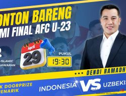 Dukung Timnas, Bupati Dendi Gelar Nobar  Indonesia VS Uzbekistan