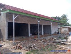 Manfaatkan ADD, Kampung Tri Dharma Wira Jaya Bangun Empat Kios