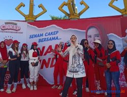 Turut Hadir Senam CAKEP, Nanda Indira Apresiasi Semangat Emak-emak